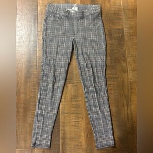 Plaid Pull On Dress Pants